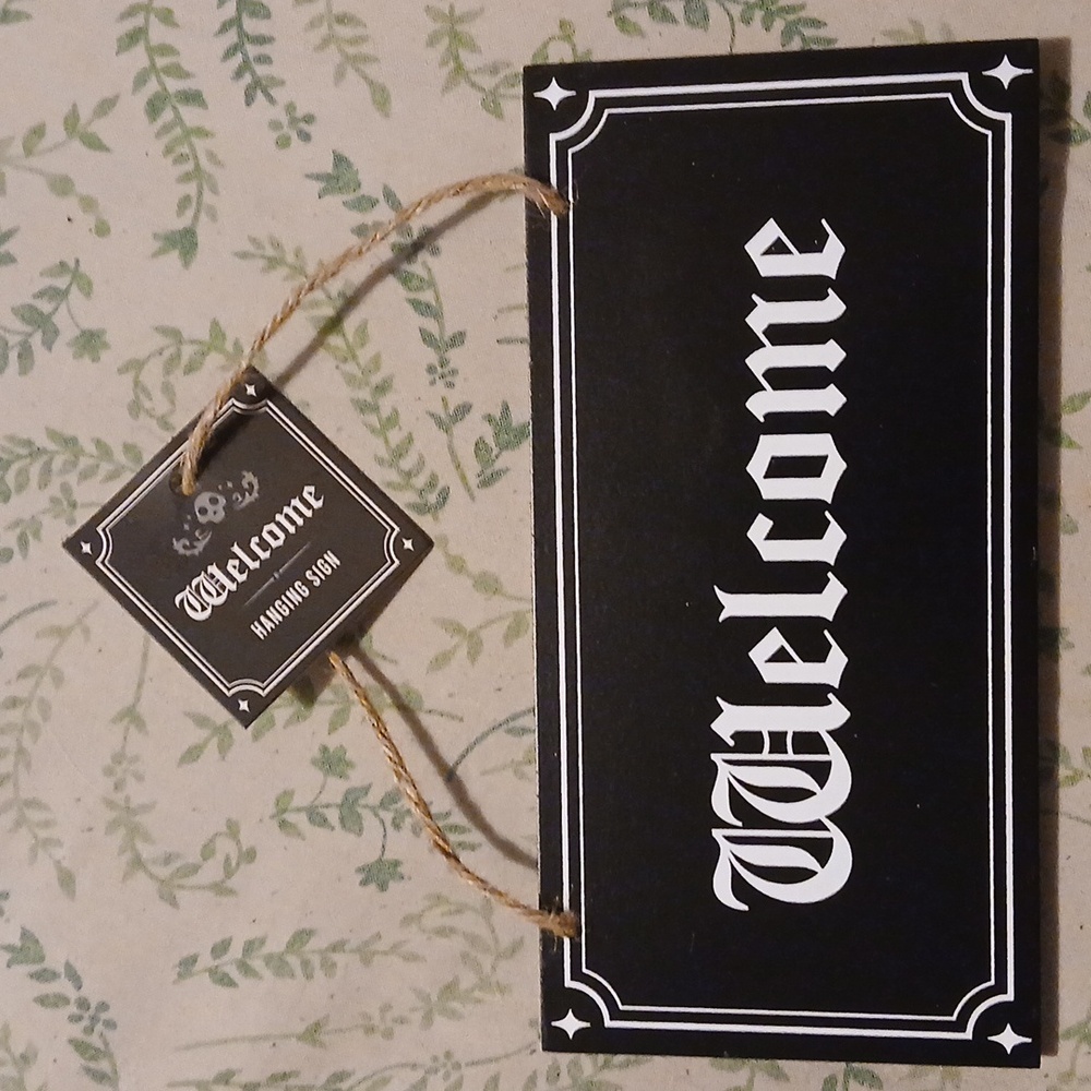 Something Different Welcome Gothic Hanging Sign